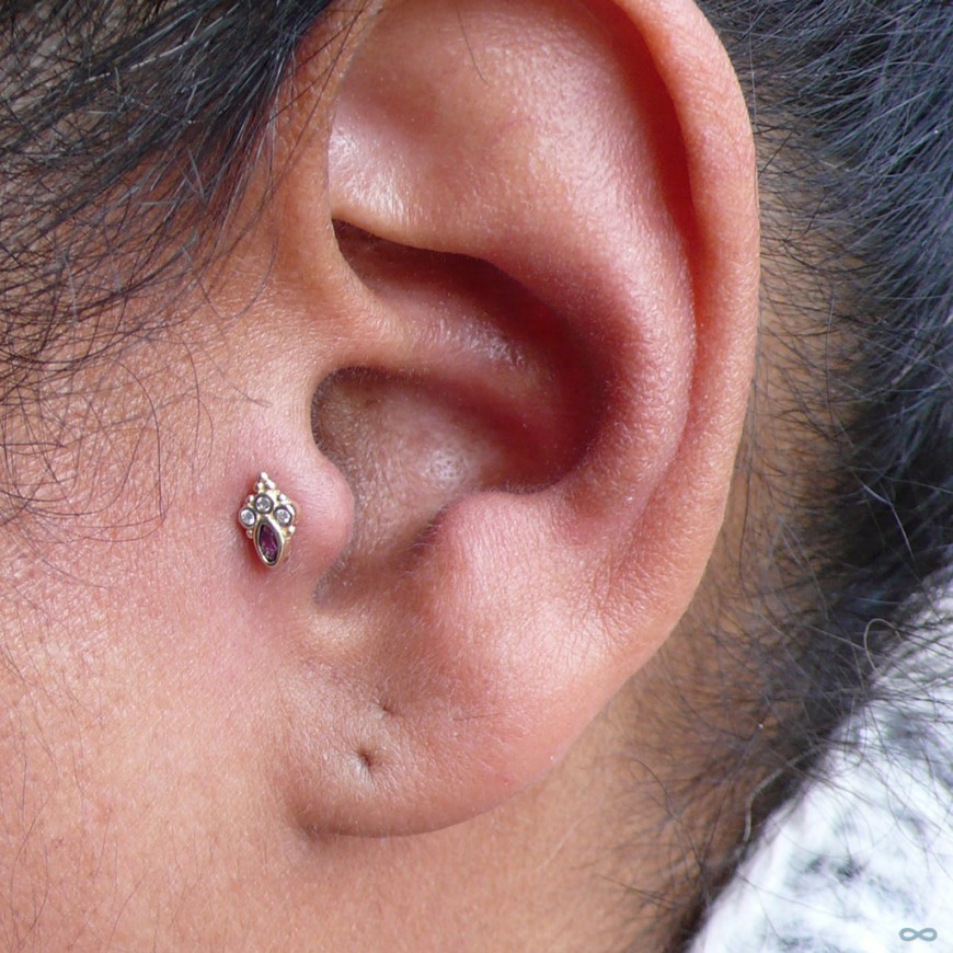 Tragus Piercing With Stud