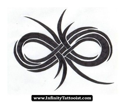 Tribal Infinity Symbol Tattoo Stencil