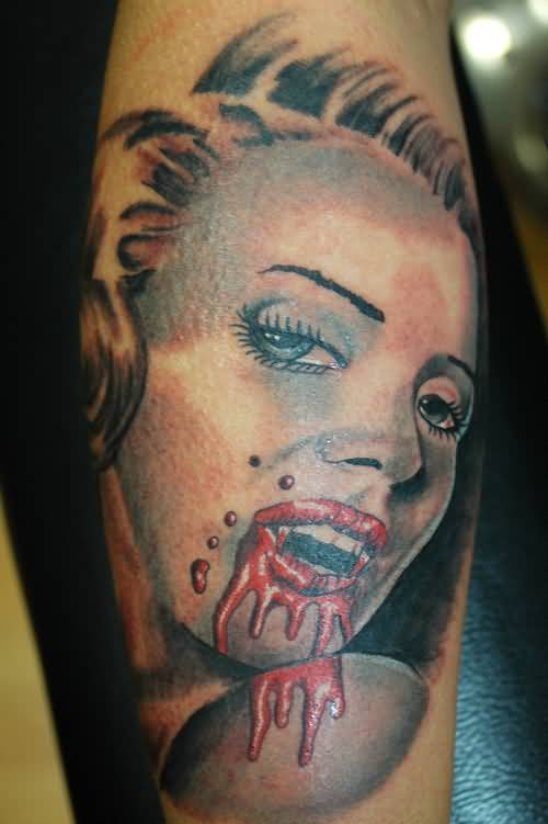 Vampire Marilyn Monroe Tattoo