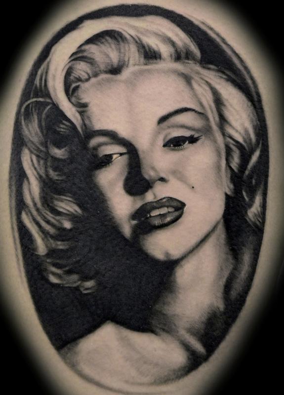 Wonderful Marilyn Monroe Portrait Tattoo