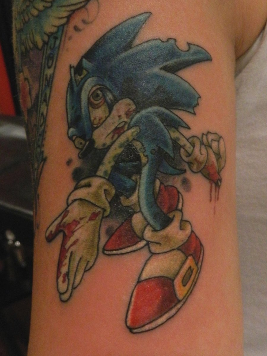 Zombie Sonic Tattoo By DyingBlind