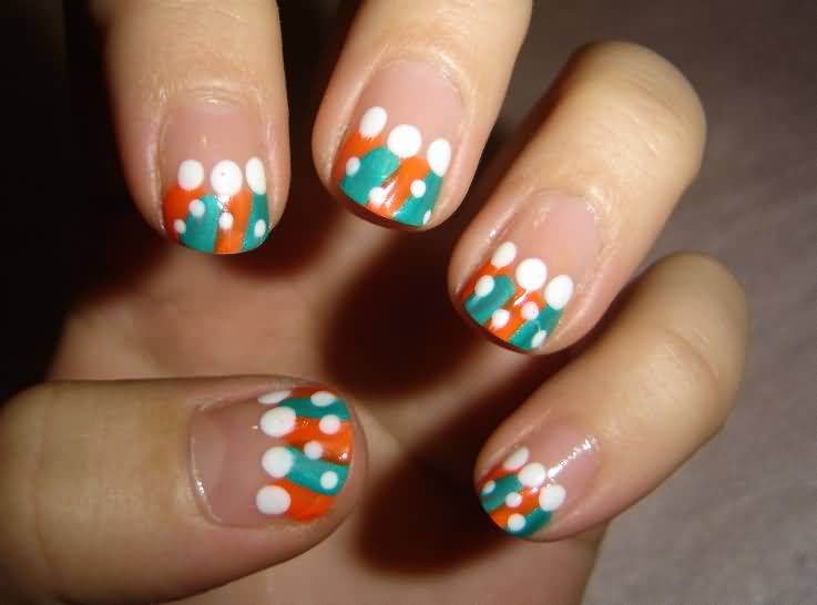 Acrylic Colorful Design For Short Nails
