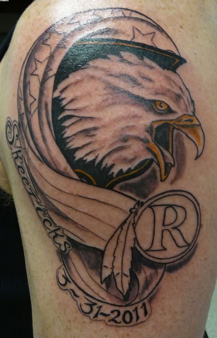 Airborne Remembrance Tattoo On Right Shoulder