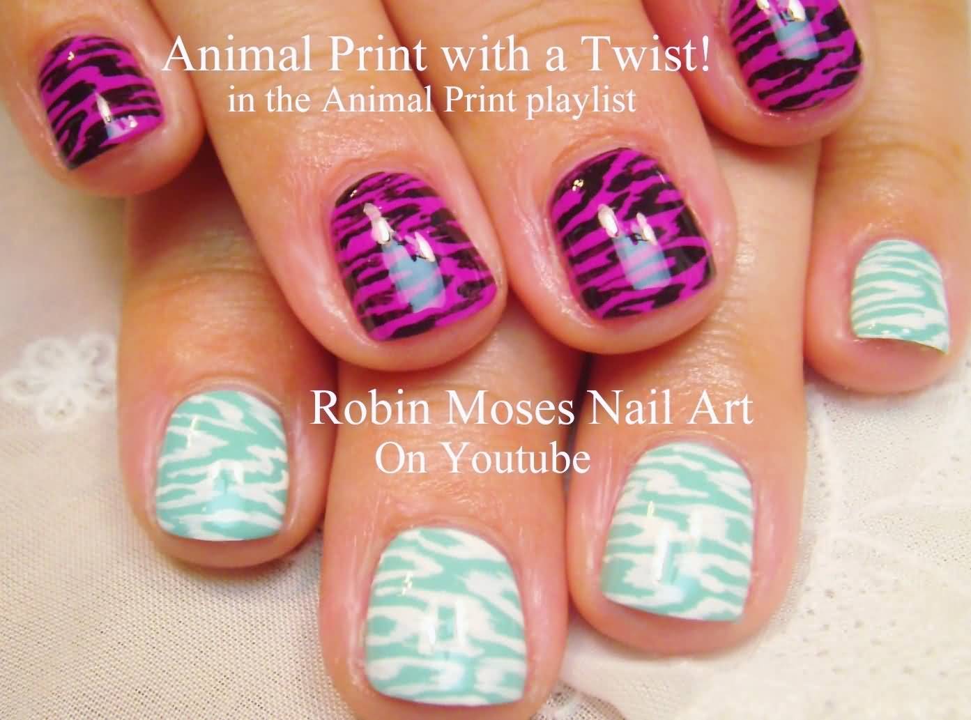 Animal Print With A Twist Short Nail Art