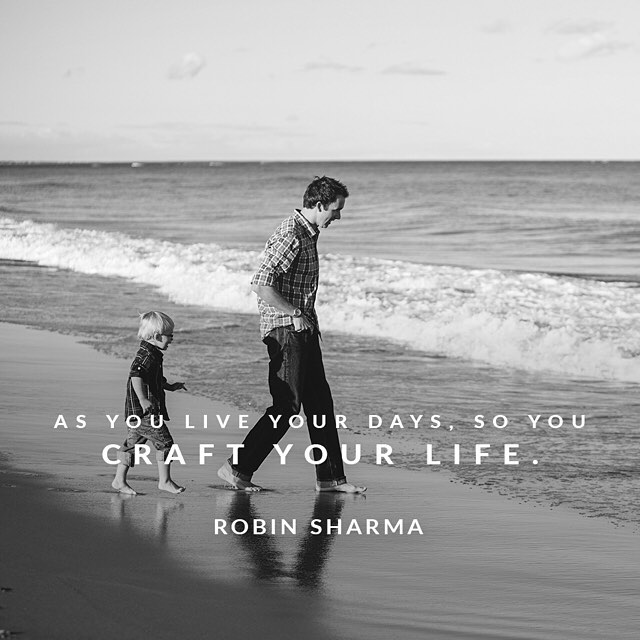 As you live your days, so you craft your life. - Robin Sharma