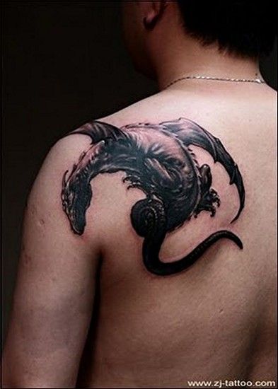 Awesome Game Of Thrones Western Tattoo On Back Shoulder