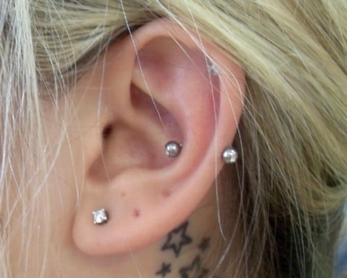 Awesome Silver Barbell Snug Piercing Picture For Girls