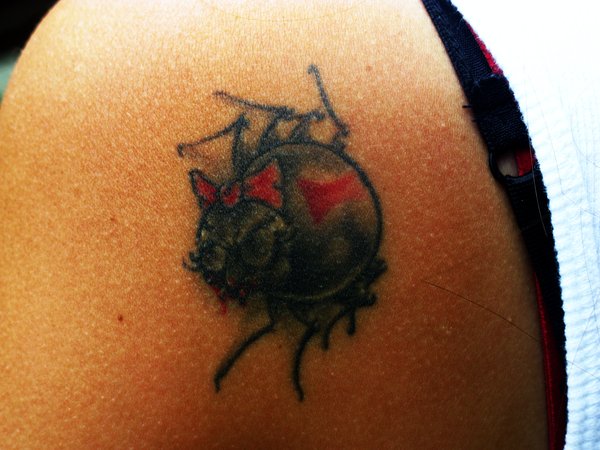 Awful Lady Black Widow Tattoo