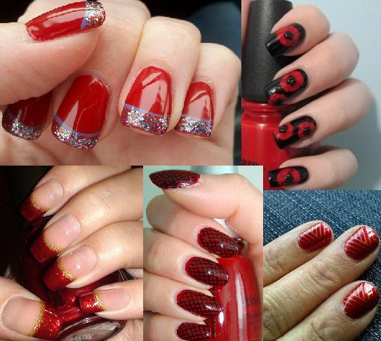 Beautiful Red Nail Art Design Idea