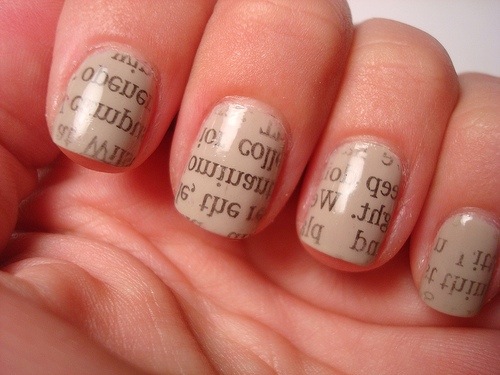 Beautiful Short Nails With Letters