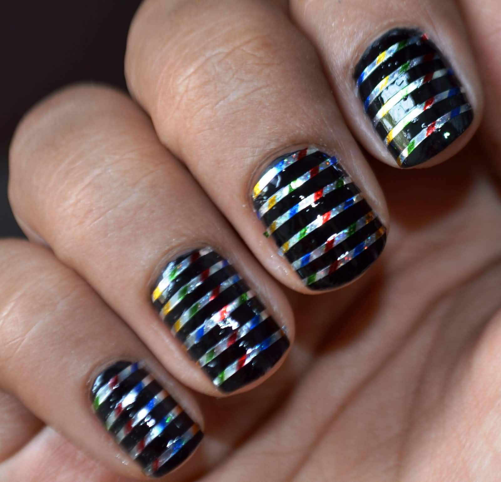 Nail Striping Tape Ideas / 26 gorgeous great gatsby inspired manicures ...