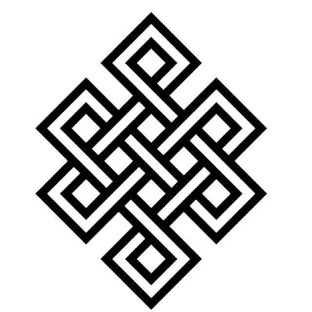 Black And White Endless Knot Tattoo Design