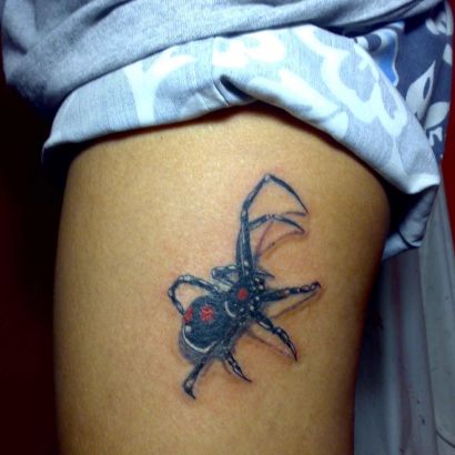 Black Widow Spider Arm Tattoo