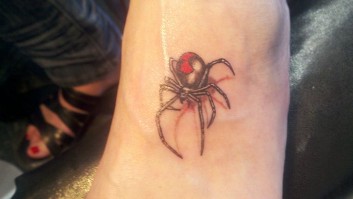 Black Widow Spider Tattoo By Joeyellisontattooart