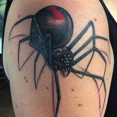Black Widow Spider Tattoo By nickquinn