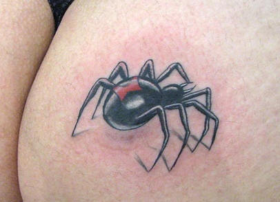 Black Widow Tattoo On Butt