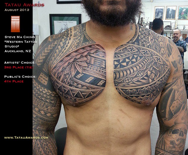 Brilliant Tribal Polynesian Western Tattoo For Men