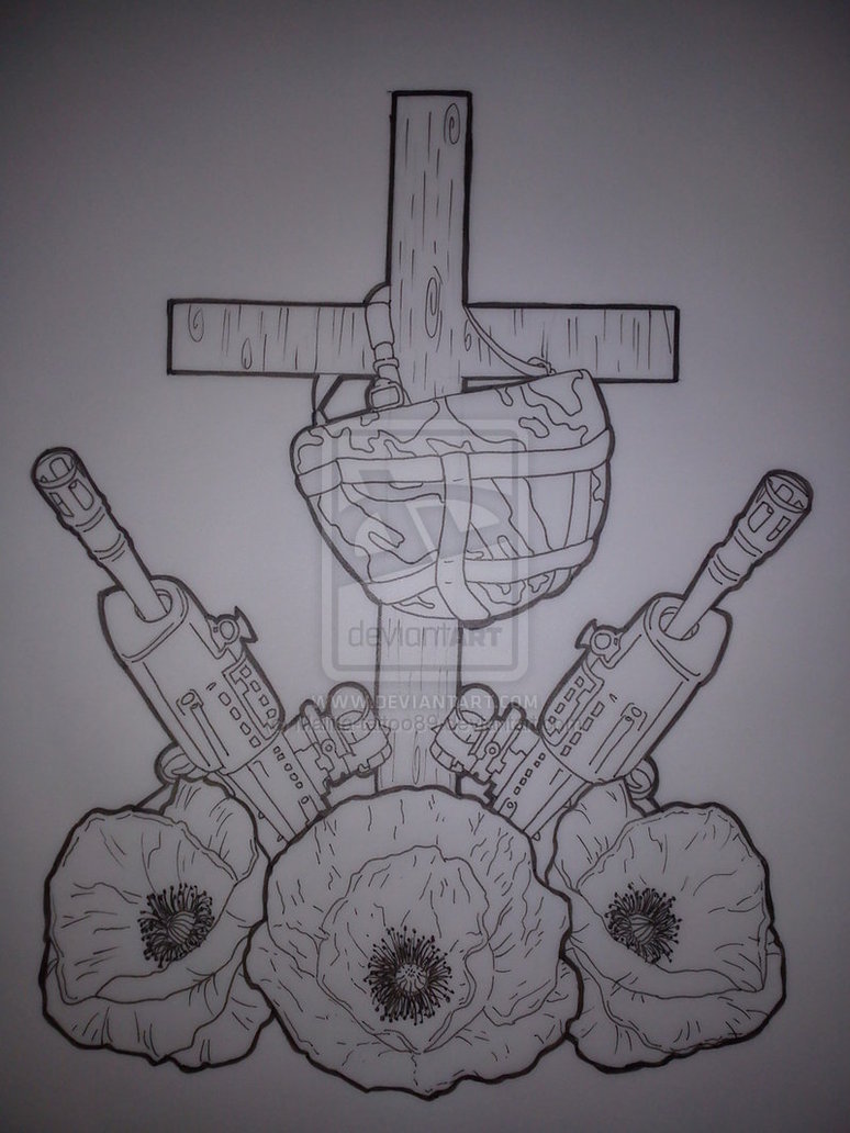 British Military Remembrance Tattoo Sketch