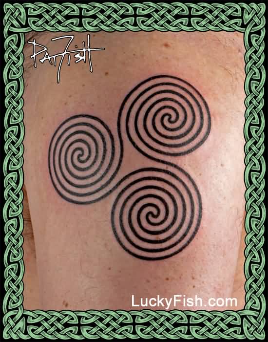 Celtic Triple Spiral Tattoo