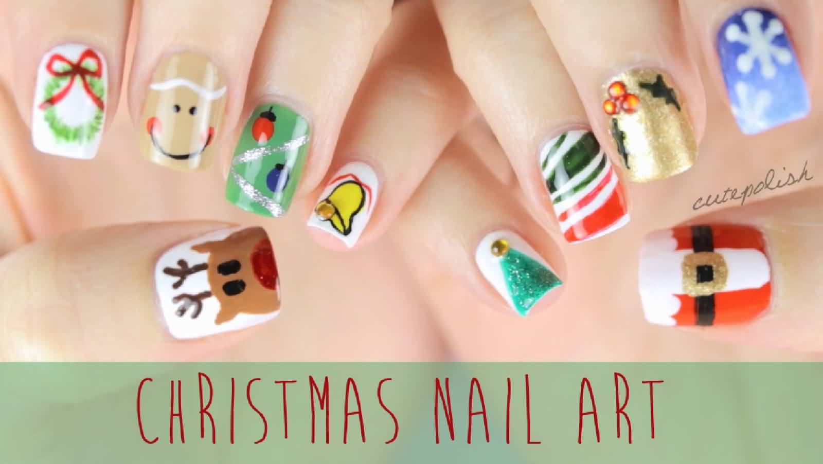 Christmas Nail Art Tutorial Video
