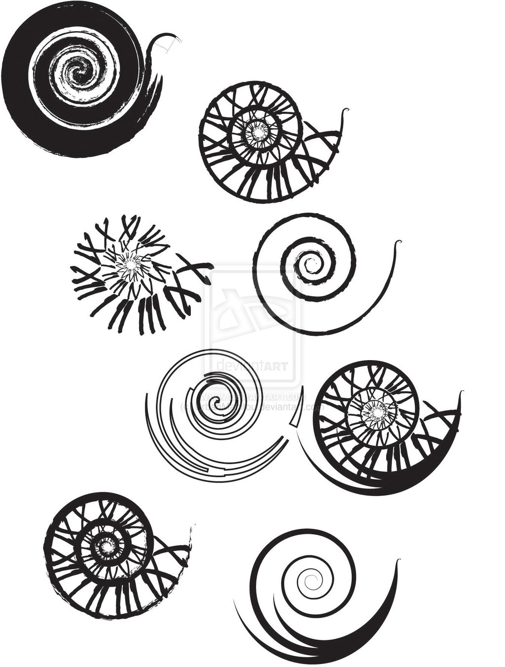 Clockwork Spiral Tattoos Design