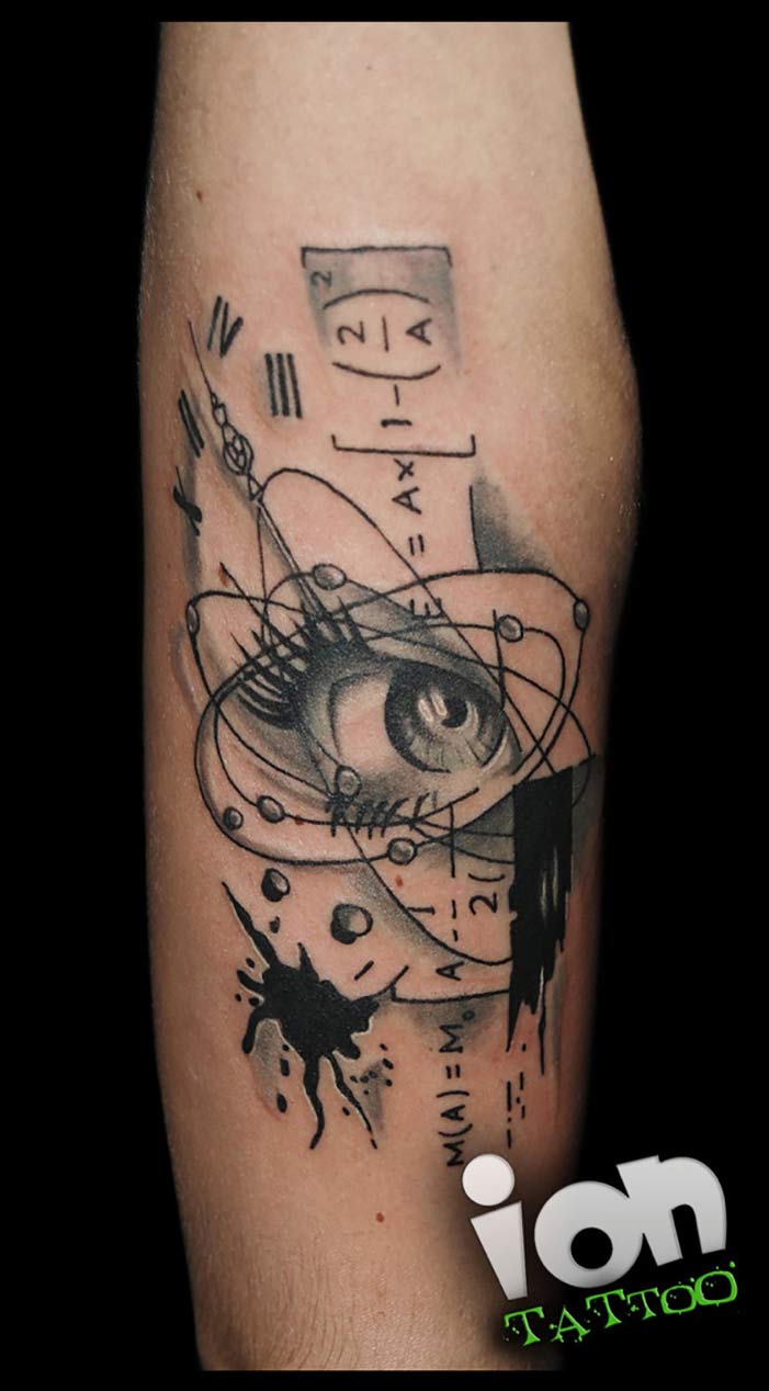 Cool Science Tattoo On Arm