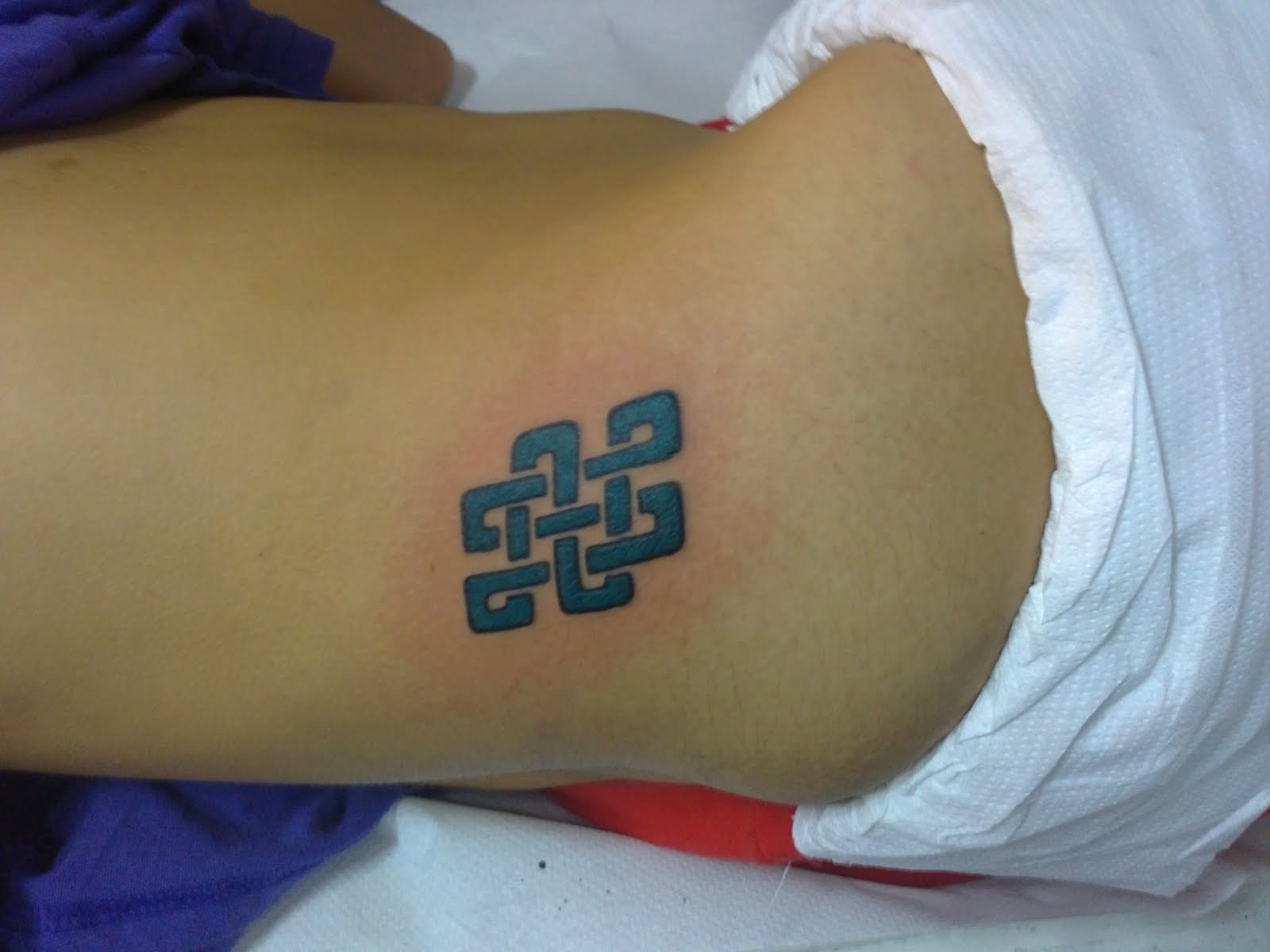 Cool Small Endless Knot Tattoo On Arm