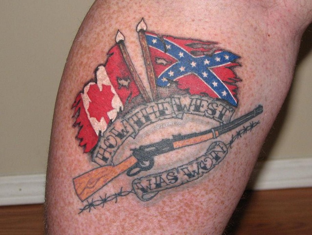 Cool Western Flags Symbol Tattoo