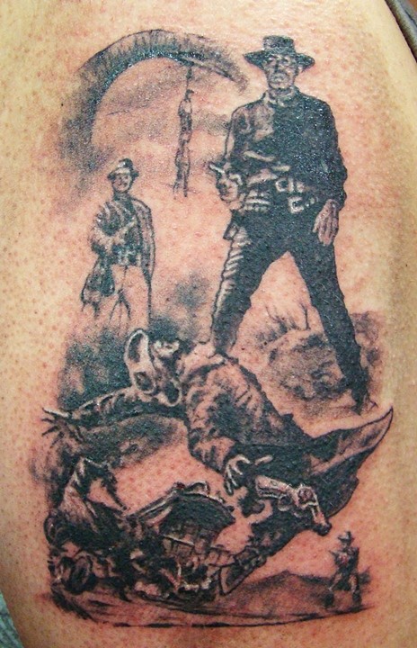 Cowboy Western Theme Tattoo