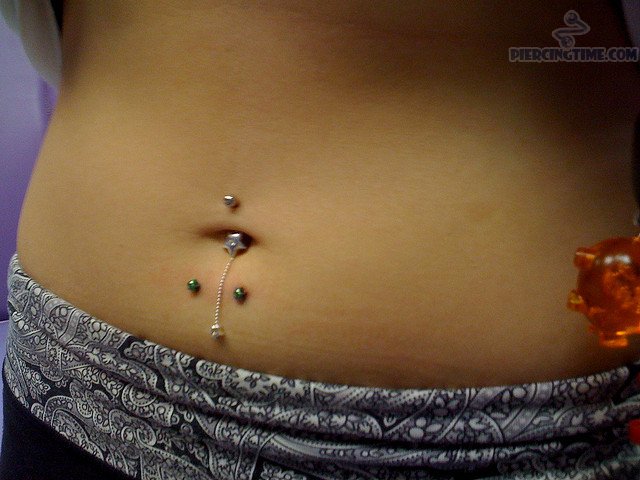 Cute Surface Navel Piercing Picture