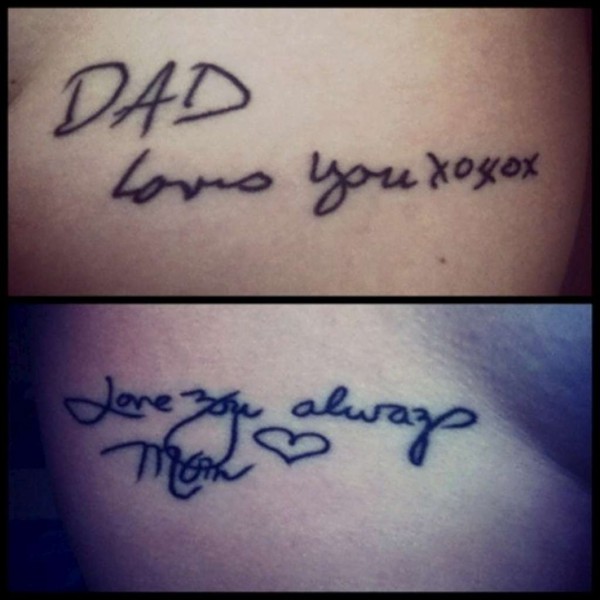 Dad And Mom Remembrance Tattoo