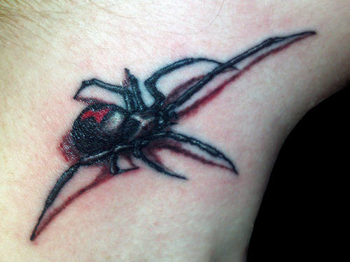 Dark Black Widow Tattoo