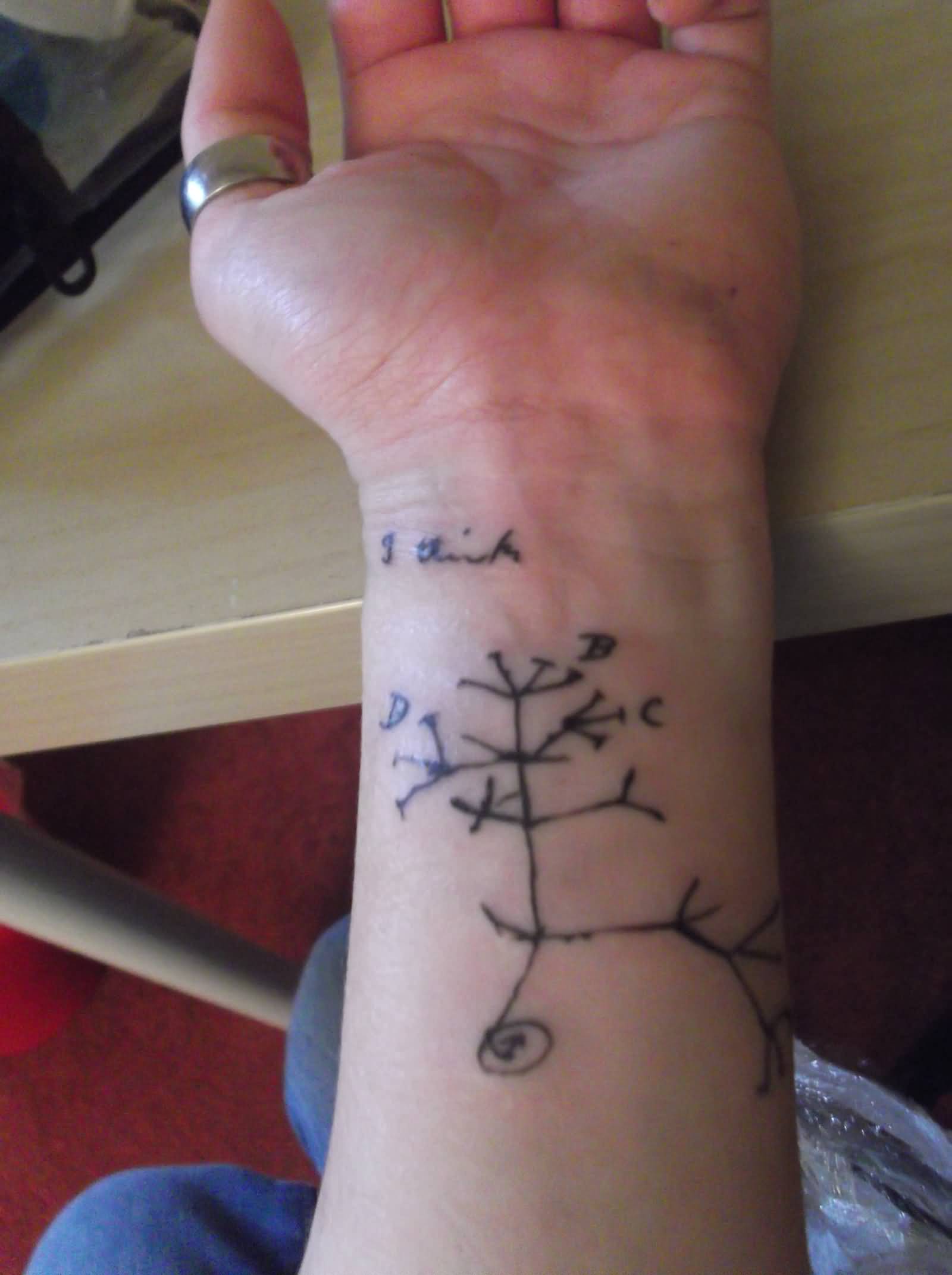 Darwin Tree Of Life Science Tattoo On Wrist