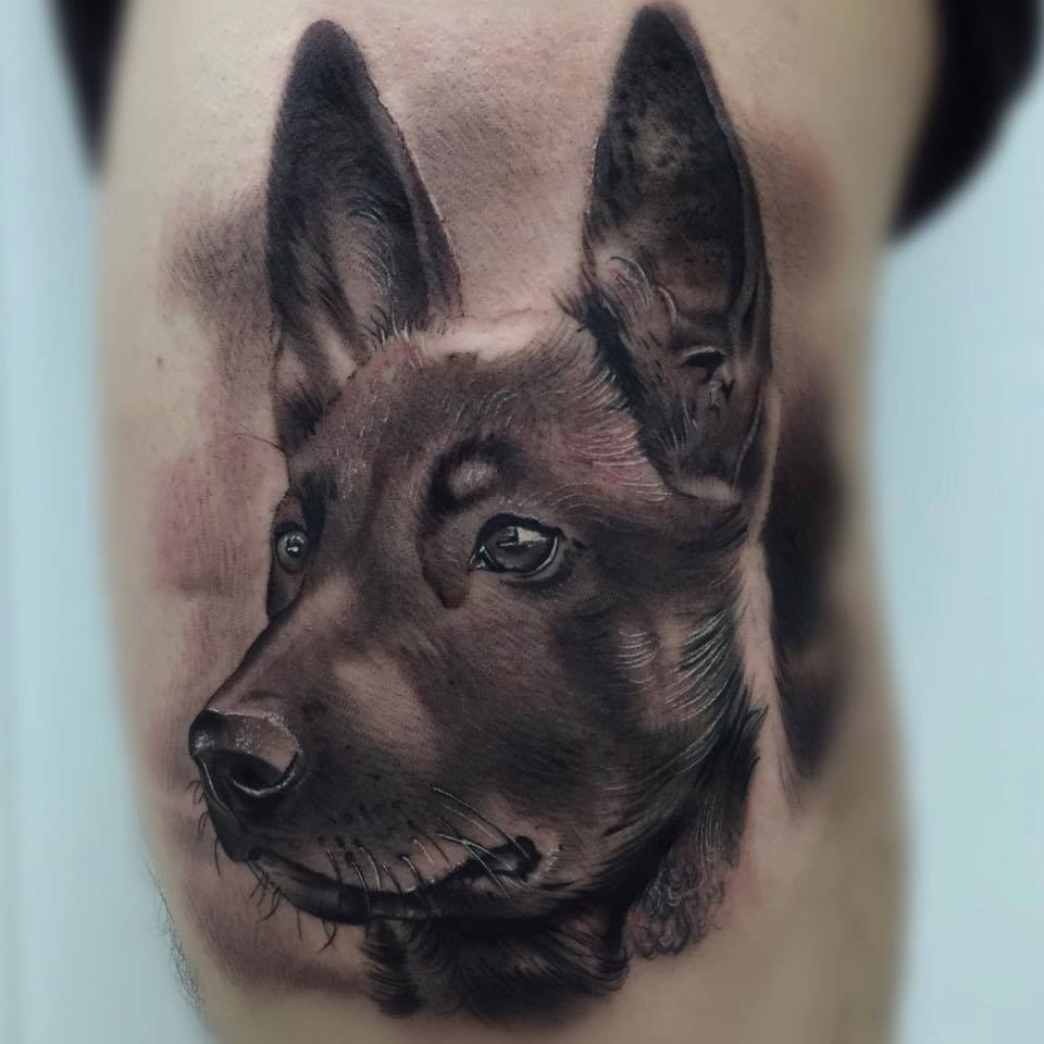 Dog Portrait Tattoo by Pxa Body Art