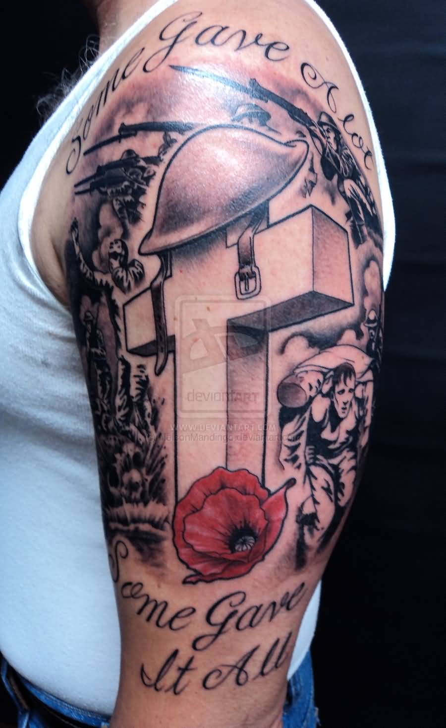 Fantastic Army Remembrance Tattoo On Side Rib By NelsonMandingo