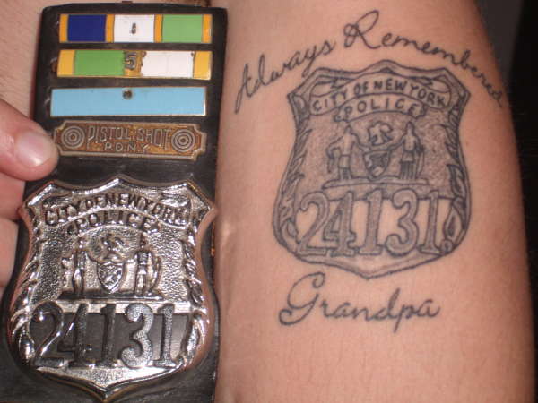 Grandpa Memorial Tattoo On Arm