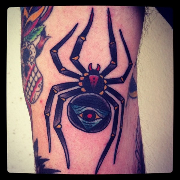 Illuminati Eye Black Widow Tattoo