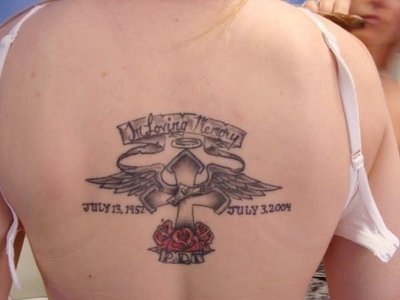 In Loving Memory Remembrance Tattoo For Mom On Upper Back By Countrygrace
