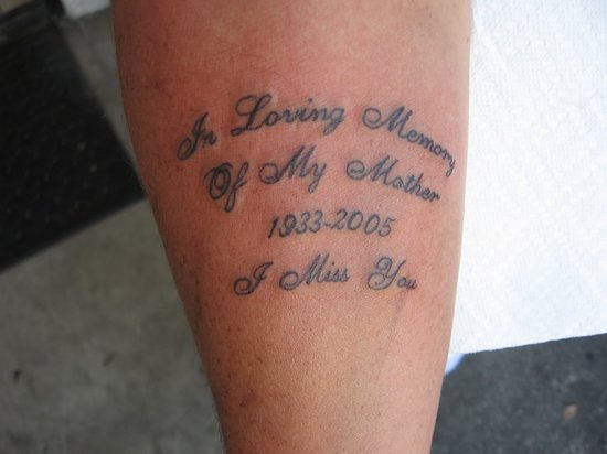 In Loving Memory Remembrance Tattoo For Mom