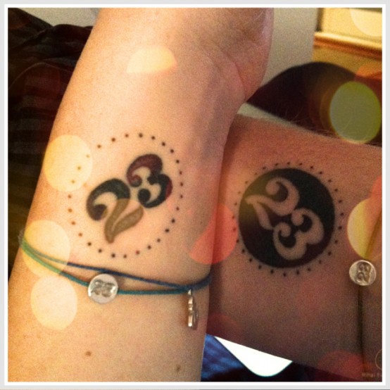 Lovely Number Thirteen Couple Tattoos