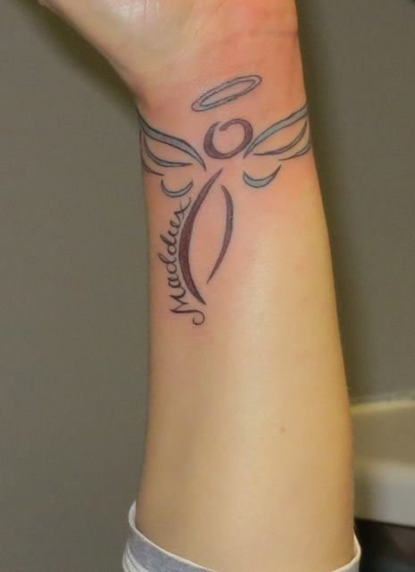Lovely Remembrance Tattoo For Female On Wrist