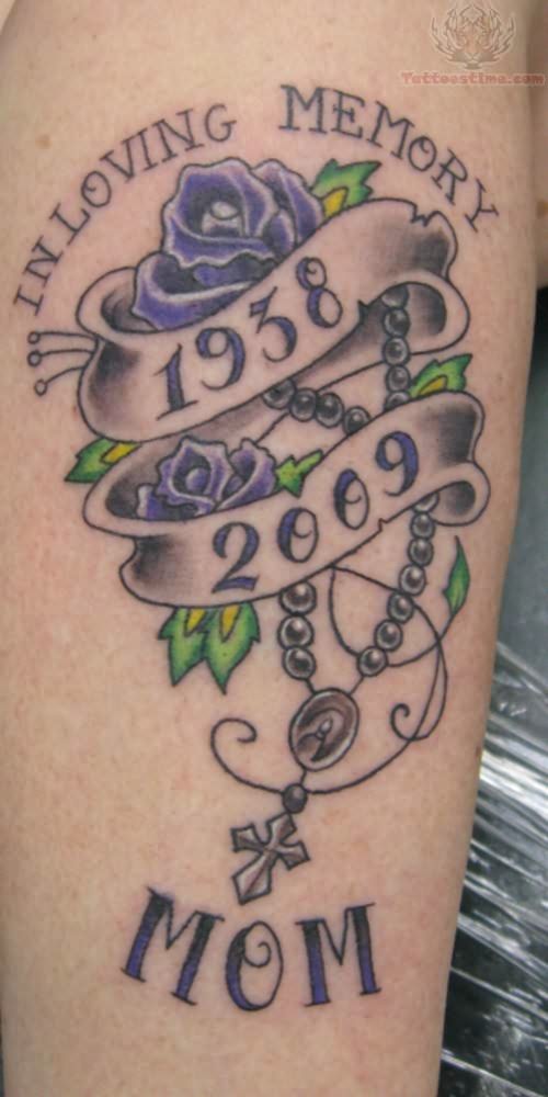 Lovely Remembrance Tattoo For Mom