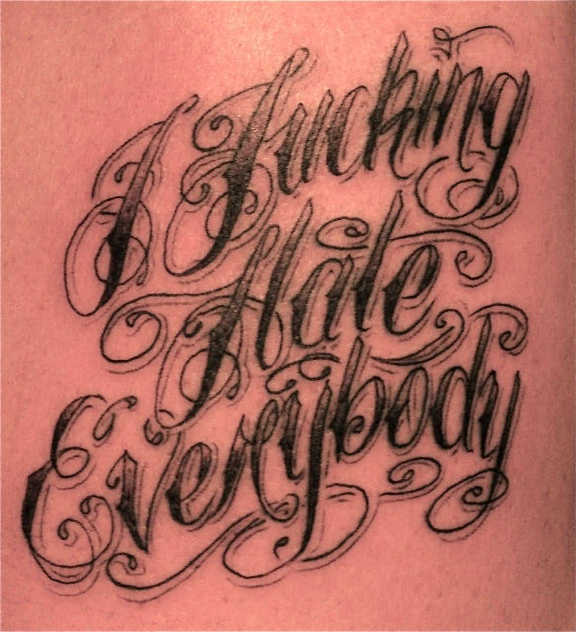Lovely Remembrance Wording Tattoo