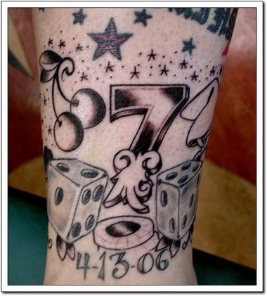 Lucky 7 Number Tattoo