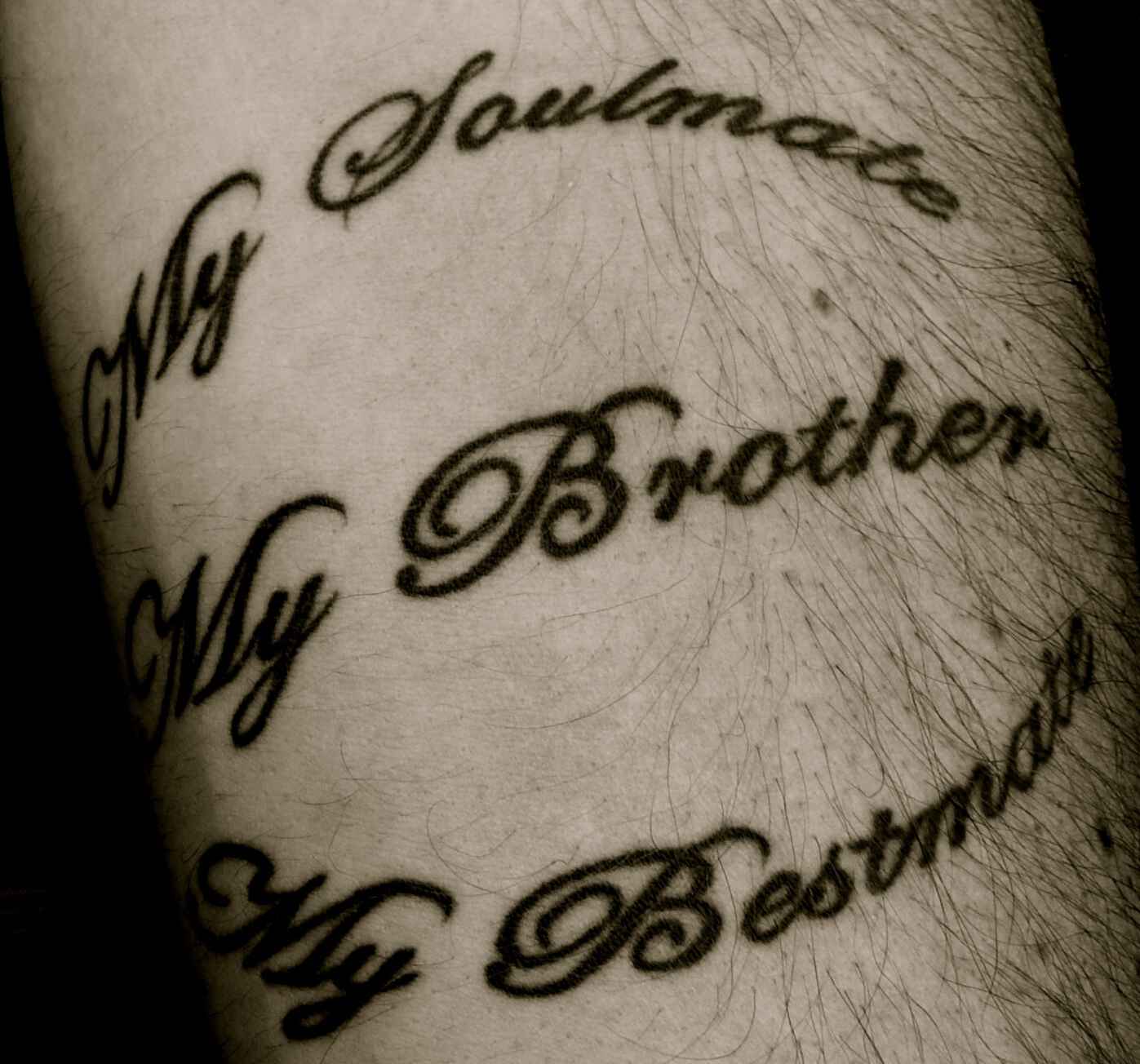 Memorial Wording Tattoo For Brother