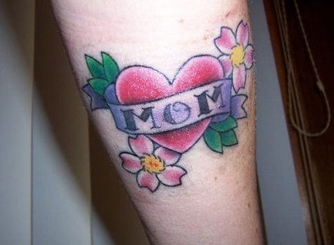 Mom Love Remembrance Tattoo On Arm