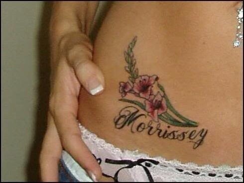 Morrissey Gladiolus Tattoo On Hip For Girls
