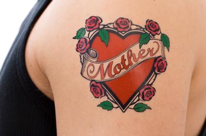 Mother Heart Remembrance Tattoo On Left Shoulder