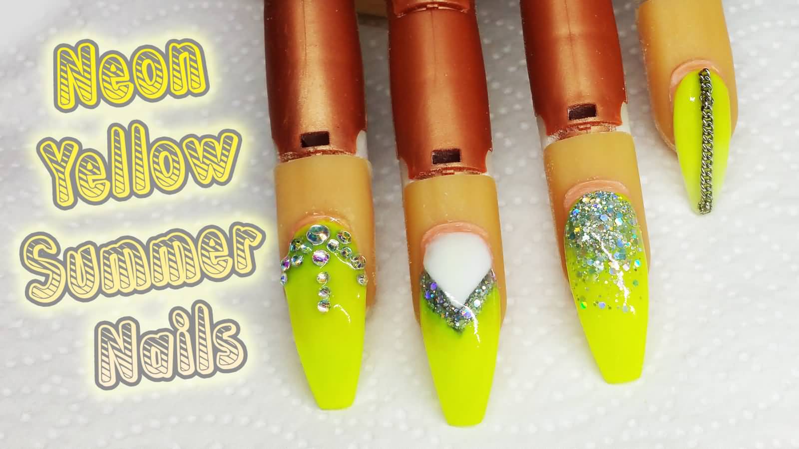 Neon Yellow Summer Nails