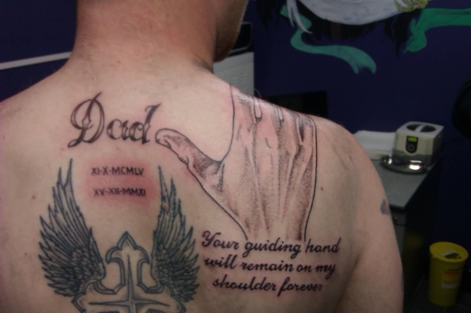 Nice Remembrance Tattoo For Dad